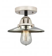 Innovations Lighting 288-1C-BPN-M1-PN-LED - Railroad - 1 Light - 8 inch - Black Polished Nickel - Semi-Flush Mount
