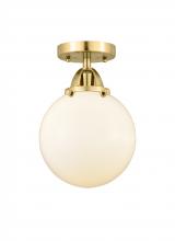 Innovations Lighting 288-1C-SG-G201-8-LED - Beacon - 1 Light - 8 inch - Satin Gold - Semi-Flush Mount