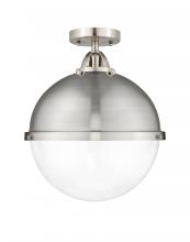 Innovations Lighting 288-1C-SN-HFS-122-SN-LED - Hampden - 1 Light - 13 inch - Brushed Satin Nickel - Semi-Flush Mount
