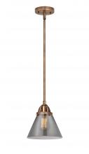 Innovations Lighting 288-1S-AC-G43-LED - Cone - 1 Light - 8 inch - Antique Copper - Cord hung - Mini Pendant