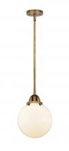 Innovations Lighting 288-1S-BB-G201-8-LED - Beacon - 1 Light - 8 inch - Brushed Brass - Cord hung - Mini Pendant