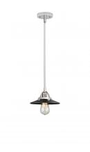 Innovations Lighting 288-1S-PC-M6-BK-LED - Railroad - 1 Light - 8 inch - Polished Chrome - Cord hung - Mini Pendant