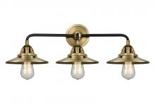 Innovations Lighting 288-3W-BAB-M4-AB-LED - Railroad - 3 Light - 26 inch - Black Antique Brass - Bath Vanity Light
