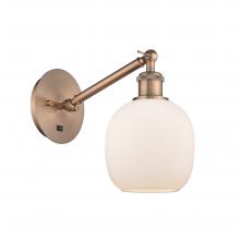Innovations Lighting 317-1W-AC-G101-LED - Belfast - 1 Light - 6 inch - Antique Copper - Adjustable Sconce