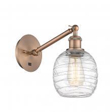 Innovations Lighting 317-1W-AC-G1013-LED - Belfast - 1 Light - 6 inch - Antique Copper - Adjustable Sconce