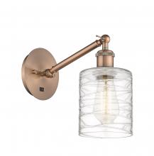 Innovations Lighting 317-1W-AC-G1113-LED - Cobbleskill - 1 Light - 5 inch - Antique Copper - Adjustable Sconce