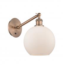 Innovations Lighting 317-1W-AC-G121-8-LED - Athens - 1 Light - 8 inch - Antique Copper - Adjustable Sconce
