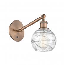 Innovations Lighting 317-1W-AC-G1213-6-LED - Athens Deco Swirl - 1 Light - 6 inch - Antique Copper - Adjustable Sconce