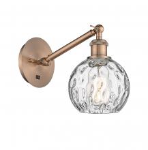 Innovations Lighting 317-1W-AC-G1215-6-LED - Athens Water Glass - 1 Light - 6 inch - Antique Copper - Adjustable Sconce
