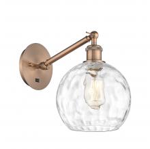 Innovations Lighting 317-1W-AC-G1215-8-LED - Athens Water Glass - 1 Light - 8 inch - Antique Copper - Adjustable Sconce
