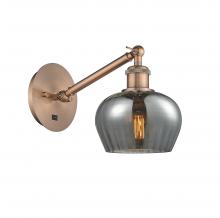 Innovations Lighting 317-1W-AC-G93-LED - Fenton - 1 Light - 7 inch - Antique Copper - Adjustable Sconce