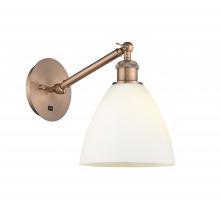 Innovations Lighting 317-1W-AC-GBD-751-LED - Bristol - 1 Light - 8 inch - Antique Copper - Adjustable Sconce