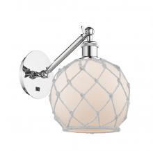 Innovations Lighting 317-1W-PC-G121-8RW-LED - Farmhouse Rope - 1 Light - 8 inch - Polished Chrome - Adjustable Sconce