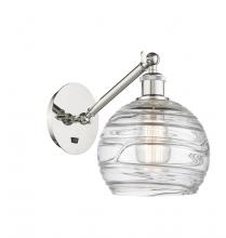 Innovations Lighting 317-1W-PN-G1213-8-LED - Athens Deco Swirl - 1 Light - 8 inch - Polished Nickel - Adjustable Sconce