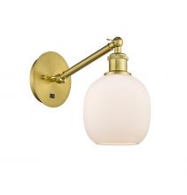 Innovations Lighting 317-1W-SG-G101-LED - Belfast - 1 Light - 6 inch - Satin Gold - Adjustable Sconce
