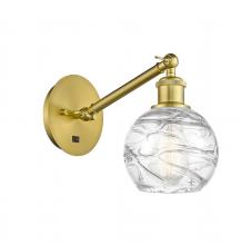 Innovations Lighting 317-1W-SG-G1213-6-LED - Athens Deco Swirl - 1 Light - 6 inch - Satin Gold - Adjustable Sconce