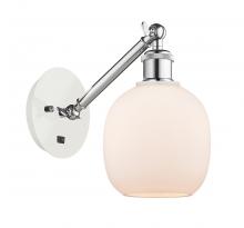 Innovations Lighting 317-1W-WPC-G101-LED - Belfast - 1 Light - 6 inch - White Polished Chrome - Adjustable Sconce