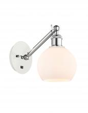 Innovations Lighting 317-1W-WPC-G121-6-LED - Athens - 1 Light - 6 inch - White Polished Chrome - Adjustable Sconce
