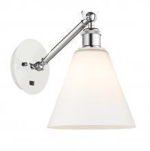 Innovations Lighting 317-1W-WPC-GBC-81-LED - Berkshire - 1 Light - 8 inch - White Polished Chrome - Adjustable Sconce