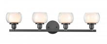 Innovations Lighting 330-4W-BK-CLW-LED - Cairo - 4 Light - 31 inch - Black - Bath Vanity Light