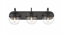 Innovations Lighting 350-3W-BK-CL-LED - Sands - 3 Light - 24 inch - Matte Black - Bath Vanity Light