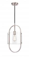 Innovations Lighting 371-1P-SN-CL-LED - Pelham - 1 Light - 10 inch - Brushed Satin Nickel - Cord hung - Mini Pendant