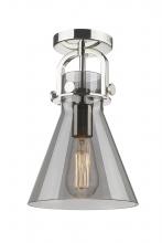 Innovations Lighting 410-1F-PN-G411-8SM - Newton Cone - 1 Light - 8 inch - Polished Nickel - Flush Mount