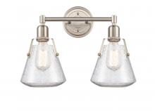 Innovations Lighting 422-2W-SN-G4224-7-LED - Luna - 2 Light - 18 inch - Satin Nickel - Bath Vanity Light