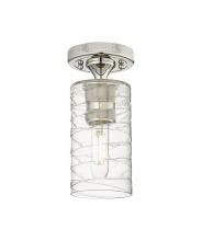 Innovations Lighting 434-1F-PN-G434-7DE - Crown Point - 1 Light - 5 inch - Polished Nickel - Flush Mount