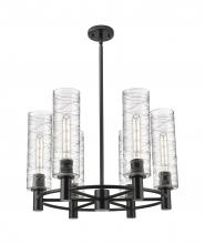 Innovations Lighting 434-6CR-BK-G434-12DE - Crown Point - 6 Light - 24 inch - Matte Black - Chandelier