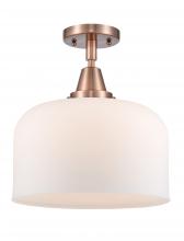 Innovations Lighting 447-1C-AC-G71-L-LED - Bell - 1 Light - 12 inch - Antique Copper - Flush Mount