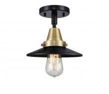 Innovations Lighting 447-1C-BAB-M6-LED - Railroad - 1 Light - 8 inch - Black Antique Brass - Flush Mount