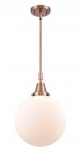 Innovations Lighting 447-1S-AC-G201-10-LED - Beacon - 1 Light - 10 inch - Antique Copper - Mini Pendant
