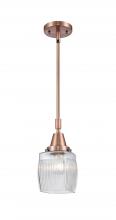 Innovations Lighting 447-1S-AC-G302-LED - Colton - 1 Light - 6 inch - Antique Copper - Mini Pendant