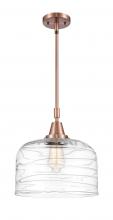 Innovations Lighting 447-1S-AC-G713-L-LED - Bell - 1 Light - 12 inch - Antique Copper - Mini Pendant