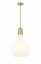 Innovations Lighting 492-1S-SG-G581-14-LED - Amherst - 1 Light - 14 inch - Satin Gold - Stem hung - Pendant
