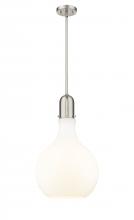 Innovations Lighting 492-1S-SN-G581-14-LED - Amherst - 1 Light - 14 inch - Brushed Satin Nickel - Stem hung - Pendant