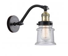 Innovations Lighting 515-1W-BAB-G184S-LED - Canton - 1 Light - 7 inch - Black Antique Brass - Adjustable Sconce
