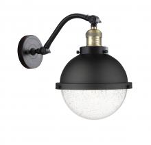 Innovations Lighting 515-1W-BAB-HFS-84-BK-LED - Hampden - 1 Light - 9 inch - Black Antique Brass - Adjustable Sconce