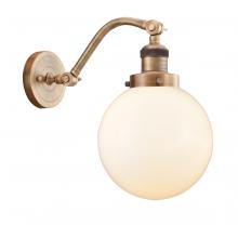 Innovations Lighting 515-1W-BB-G201-8-LED - Beacon - 1 Light - 8 inch - Brushed Brass - Adjustable Sconce