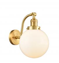 Innovations Lighting 515-1W-SG-G201-8-LED - Beacon - 1 Light - 8 inch - Satin Gold - Adjustable Sconce