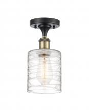 Innovations Lighting 516-1C-BAB-G1113-LED - Cobbleskill - 1 Light - 5 inch - Black Antique Brass - Semi-Flush Mount