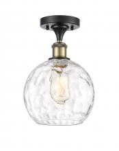 Innovations Lighting 516-1C-BAB-G1215-8-LED - Athens Water Glass - 1 Light - 8 inch - Black Antique Brass - Semi-Flush Mount