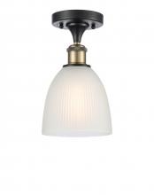 Innovations Lighting 516-1C-BAB-G381-LED - Castile - 1 Light - 6 inch - Black Antique Brass - Semi-Flush Mount