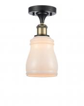 Innovations Lighting 516-1C-BAB-G391-LED - Ellery - 1 Light - 5 inch - Black Antique Brass - Semi-Flush Mount