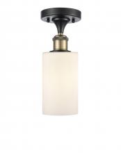 Innovations Lighting 516-1C-BAB-G801-LED - Clymer - 1 Light - 4 inch - Black Antique Brass - Semi-Flush Mount