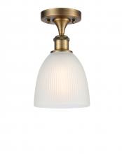 Innovations Lighting 516-1C-BB-G381-LED - Castile - 1 Light - 6 inch - Brushed Brass - Semi-Flush Mount