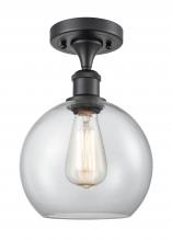 Innovations Lighting 516-1C-BK-G122-LED - Athens - 1 Light - 8 inch - Matte Black - Semi-Flush Mount