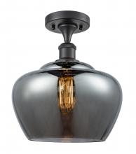 Innovations Lighting 516-1C-BK-G93-L-LED - Fenton - 1 Light - 11 inch - Matte Black - Semi-Flush Mount