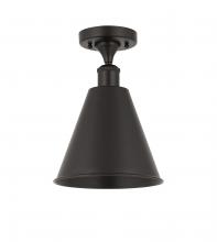 Innovations Lighting 516-1C-BK-MBC-8-BK-LED - Berkshire - 1 Light - 8 inch - Matte Black - Semi-Flush Mount